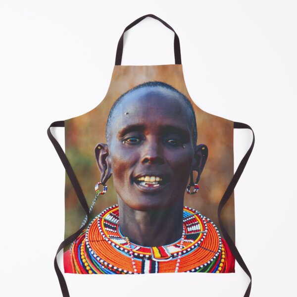 Item preview, African Samburu Female Villager With Handmade Beaded Necklace designed and sold by DEC02.