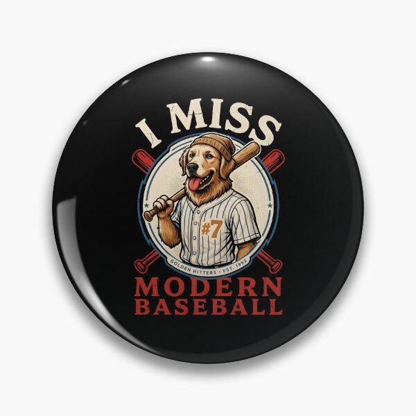 Item preview, I Miss Modern Baseball Funny Dog Baseball Meme Retro Sports Humor designed and sold by Redgiant87x.