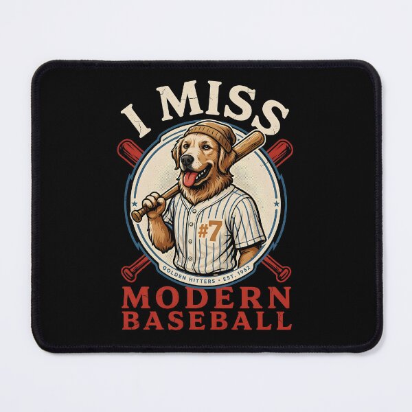 Item preview, I Miss Modern Baseball Funny Dog Baseball Meme Retro Sports Humor designed and sold by Redgiant87x.