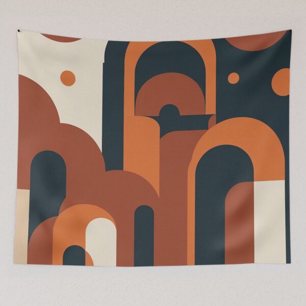 Item preview, Abstract Amphora Palm Line Art Painting designed and sold by EnmarcArt.