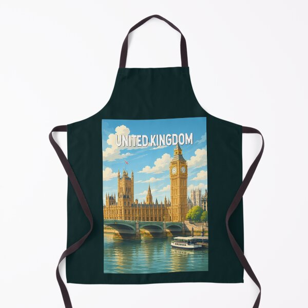 Item preview, United Kingdom Illustration Travel Art Vintage designed and sold by KrisSidDesigns.
