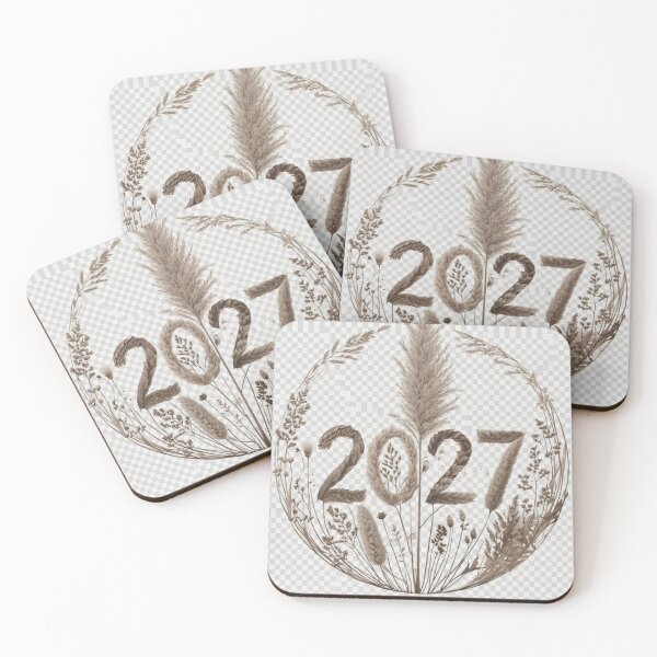 Item preview, 2027 Boho Pampas Grass Wreath | Neutral Botanical New Year Design designed and sold by GalleryPeak.