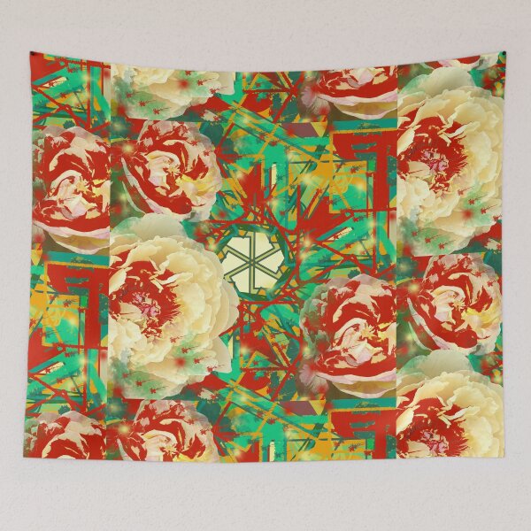 Item preview, Green Splatter Paint Floral Pattern  designed and sold by RAHKELROYSUM.