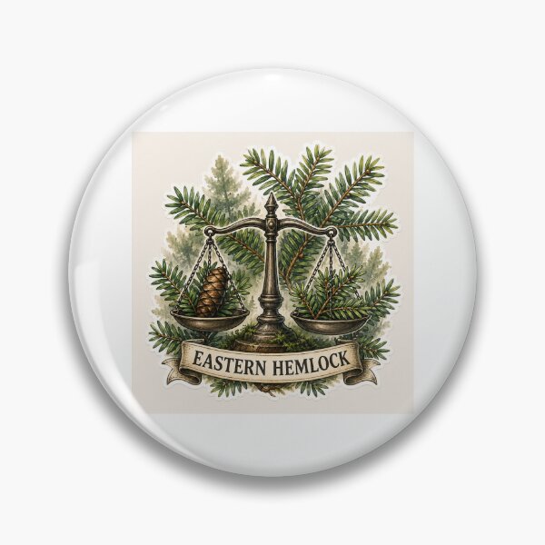 Item preview, Eastern Hemlock Botanical Illustration designed and sold by CloudiDesin.