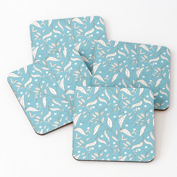 Item preview, Scandi Trailing Floral Botanical Vine Sky Blue designed and sold by susycosta.