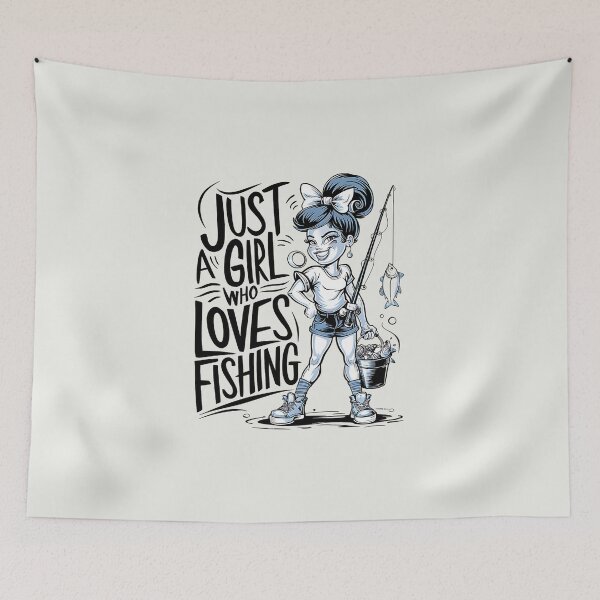Item preview, Just a Girl Who Loves Fishing, The Ultimate Guide to Freshwater Fishing Gifts for Girls designed and sold by MalwasBasket.