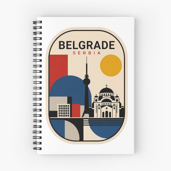 Item preview, Belgrade Serbia Minimalist Geometric Bauhaus Travel Skyline designed and sold by k3rstman1.