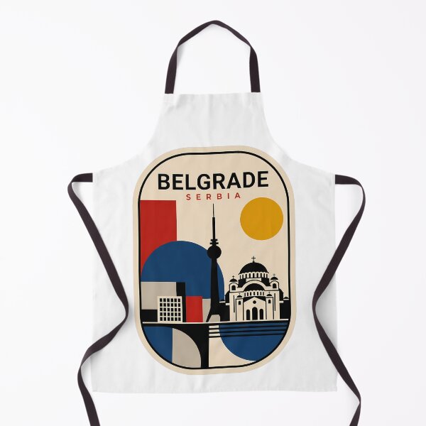Item preview, Belgrade Serbia Minimalist Geometric Bauhaus Travel Skyline designed and sold by k3rstman1.