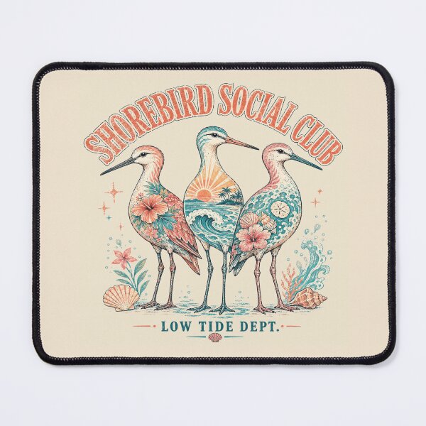 Item preview, Shorebird Social Club Retro Coastal Bird designed and sold by POD DYNASTY.