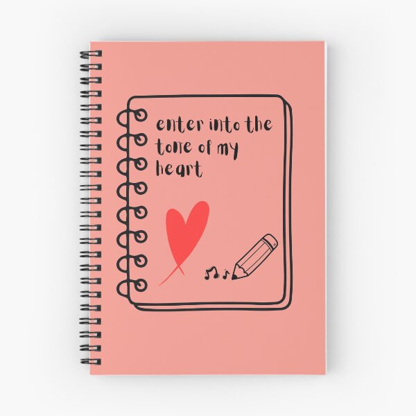 Item preview, Enter Into The Tone Of My Heart Notebook Design designed and sold by VintryOff.