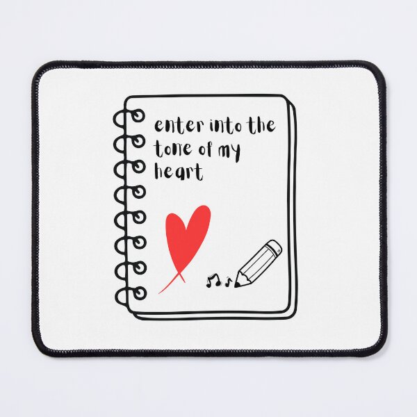 Item preview, Enter Into The Tone Of My Heart Notebook Design designed and sold by VintryOff.
