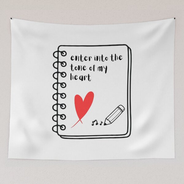 Item preview, Enter Into The Tone Of My Heart Notebook Design designed and sold by VintryOff.