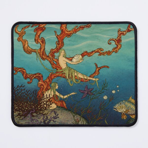 Item preview, Art Nouveau Mermaid Illustration for Fantasy Ocean Art Lovers designed and sold by RickE.