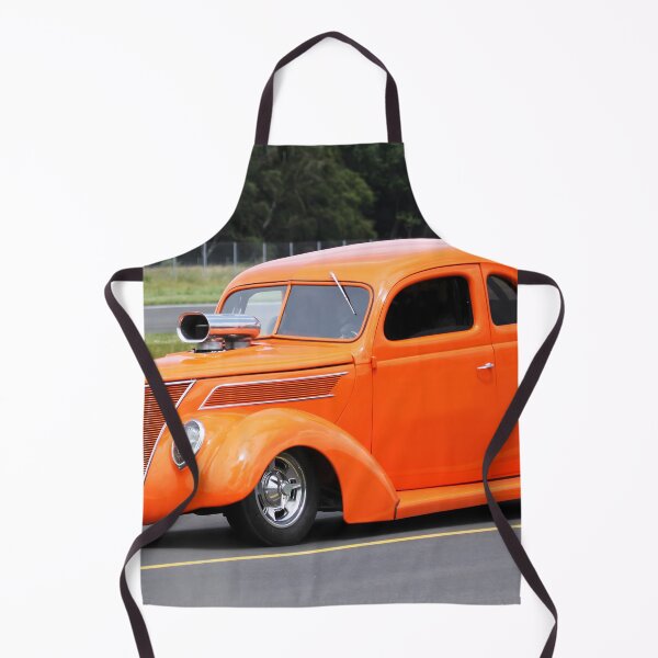 Item preview, 1937 Ford 5-Window Coupe - Blown Big Block Hot Rod, Orange Street Rod in Action designed and sold by Peter Kraaibeek | Generative Designs and Car Art.