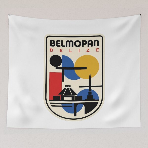 Item preview, Belmopan Belize Retro Geometric Travel Landmarks designed and sold by k3rstman1.