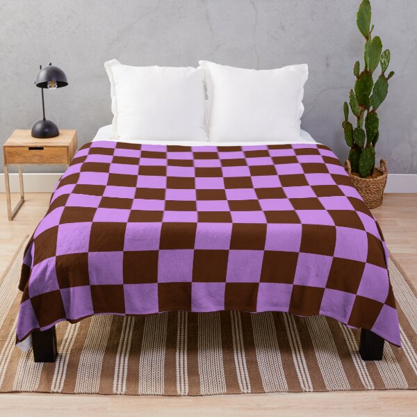 Item preview, Purple and Brown Check Grid designed and sold by OneThreeSix.