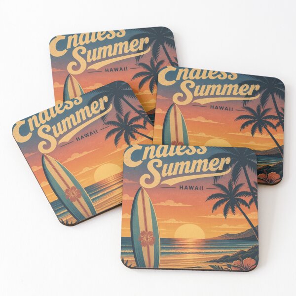 Item preview, Endless Summer Hawaii Retro Surf Beach Sunset Tropical T-Shirt designed and sold by redblink store.