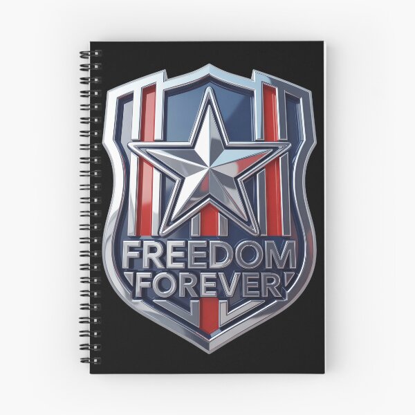 Item preview, Freedom Forever 3D Chrome Patriotic Shield Emblem designed and sold by OldGloryForge.