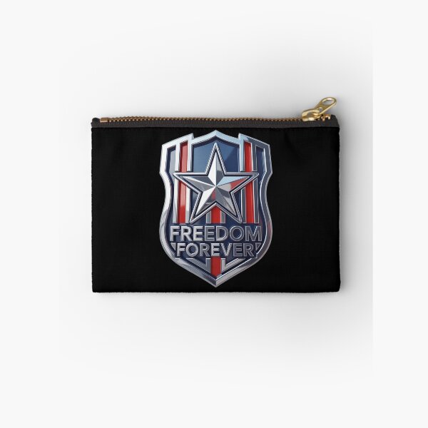 Item preview, Freedom Forever 3D Chrome Patriotic Shield Emblem designed and sold by OldGloryForge.