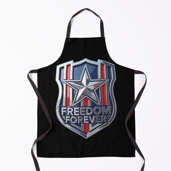 Item preview, Freedom Forever 3D Chrome Patriotic Shield Emblem designed and sold by OldGloryForge.