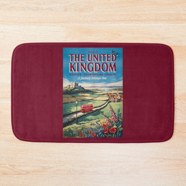 Item preview, United Kingdom Landscape Illustration Travel Art Vintage designed and sold by KrisSidDesigns.