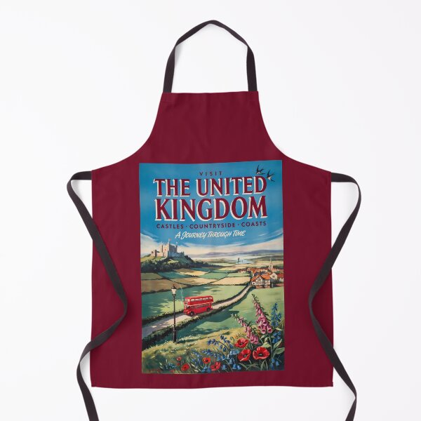 Item preview, United Kingdom Landscape Illustration Travel Art Vintage designed and sold by KrisSidDesigns.