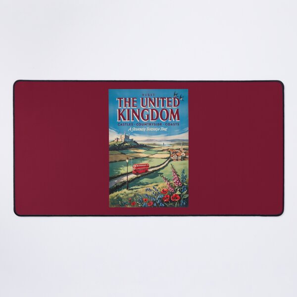 Item preview, United Kingdom Landscape Illustration Travel Art Vintage designed and sold by KrisSidDesigns.
