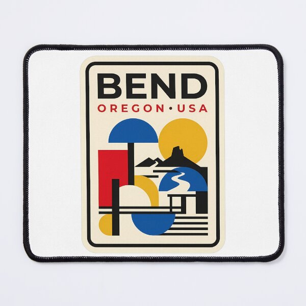 Item preview, Retro Geometric Bend Oregon USA Travel Poster designed and sold by k3rstman1.