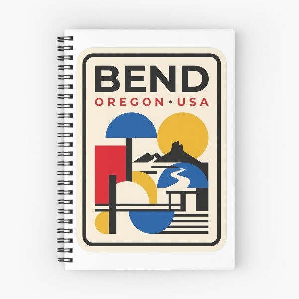 Item preview, Retro Geometric Bend Oregon USA Travel Poster designed and sold by k3rstman1.