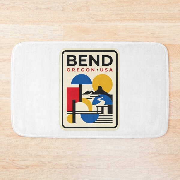 Item preview, Retro Geometric Bend Oregon USA Travel Poster designed and sold by k3rstman1.