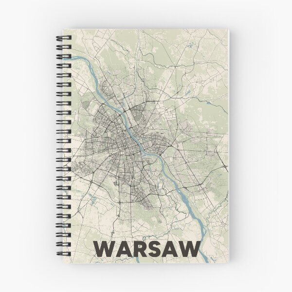 Item preview, Warsaw Map designed and sold by MapsNerd.