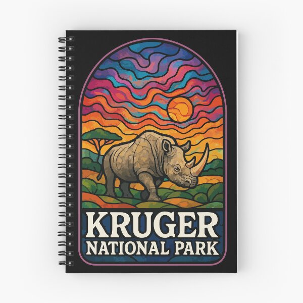 Item preview, Kruger National Park Rhinoceros Stained Glass Art designed and sold by TomFrontierArt.