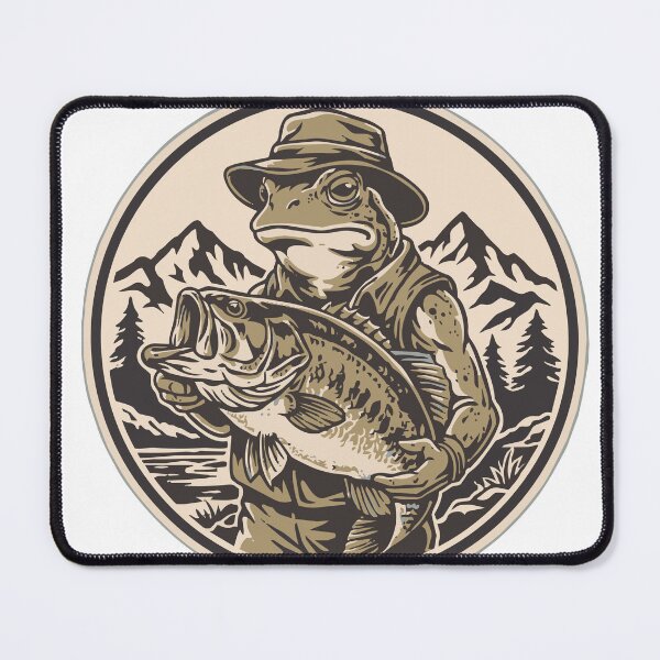 Item preview, Frog Bass Club Champion Catch Vintage Fishing Badge designed and sold by fallmoree.