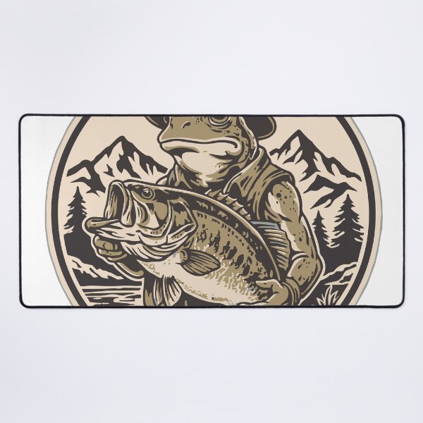 Item preview, Frog Bass Club Champion Catch Vintage Fishing Badge designed and sold by fallmoree.