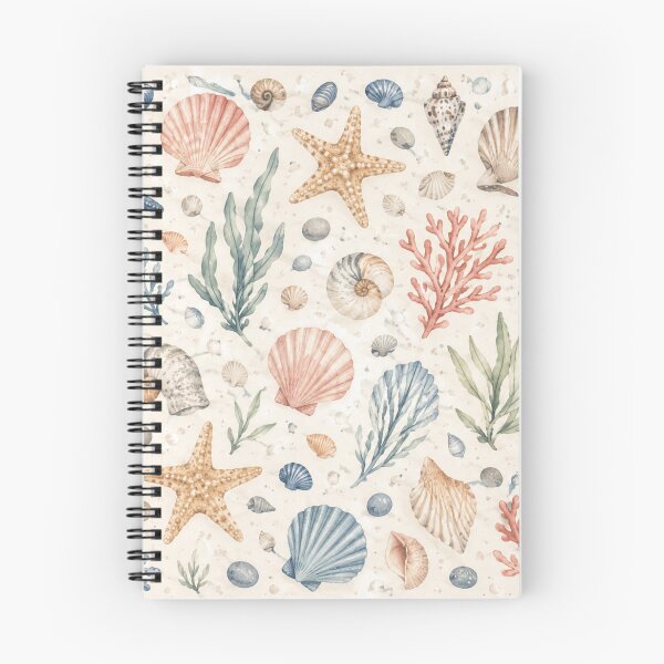 Item preview, Coastal Magic | Maritime shell and starfish pattern in watercolor designed and sold by Fernhaven.