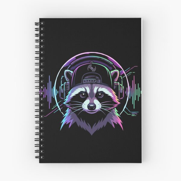 Item preview, Neon Raccoon DJ: Vector Music Edition designed and sold by Wild Hare.