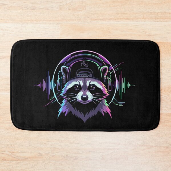 Artikelvorschau, Neon Raccoon DJ: Vector Music Edition entworfen und verkauft von Wild Hare.