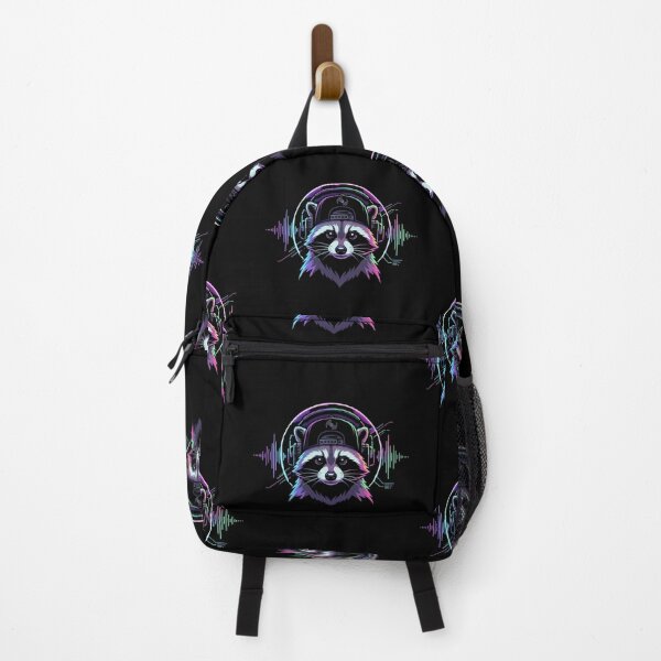 Item preview, Neon Raccoon DJ: Vector Music Edition designed and sold by Wild Hare.