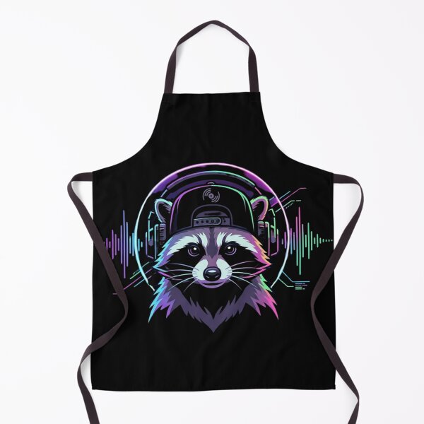 Item preview, Neon Raccoon DJ: Vector Music Edition designed and sold by Wild Hare.