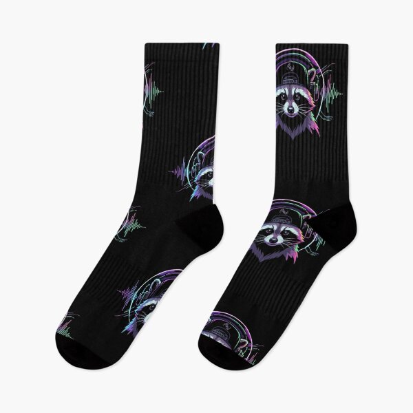 Item preview, Neon Raccoon DJ: Vector Music Edition designed and sold by Wild Hare.