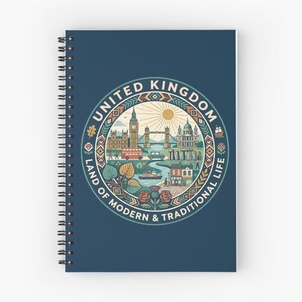 Item preview, United Kingdom Illustration Travel Art Badge designed and sold by KrisSidDesigns.