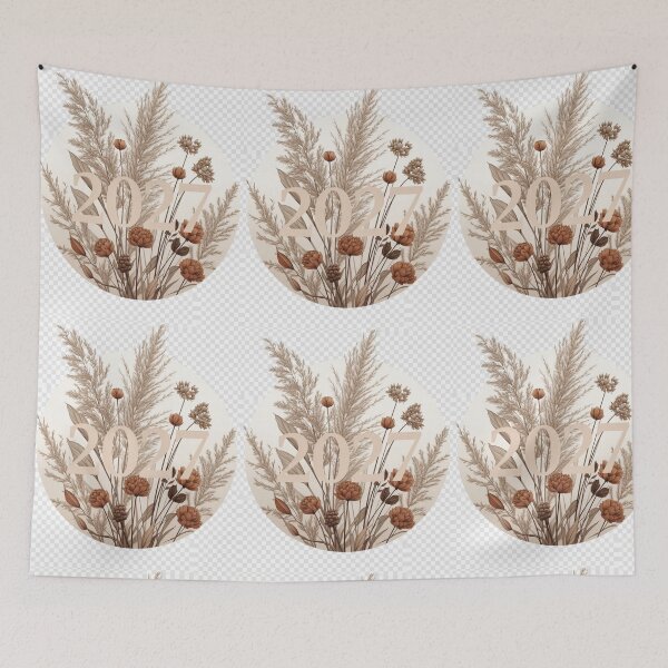Item preview, 2027 Boho Wildflower Design | Neutral Botanical New Year Aesthetic designed and sold by GalleryPeak.