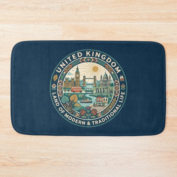 Item preview, United Kingdom Illustration Travel Art Badge designed and sold by KrisSidDesigns.