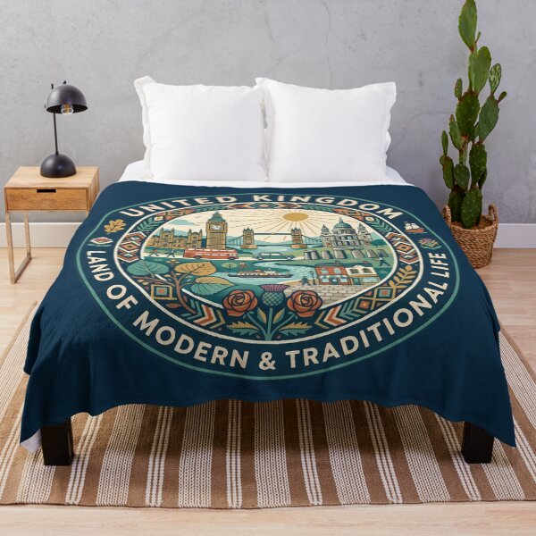 Item preview, United Kingdom Illustration Travel Art Badge designed and sold by KrisSidDesigns.