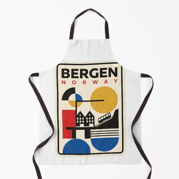 Item preview, Bergen Norway Retro Minimalist Geometric Travel designed and sold by k3rstman1.