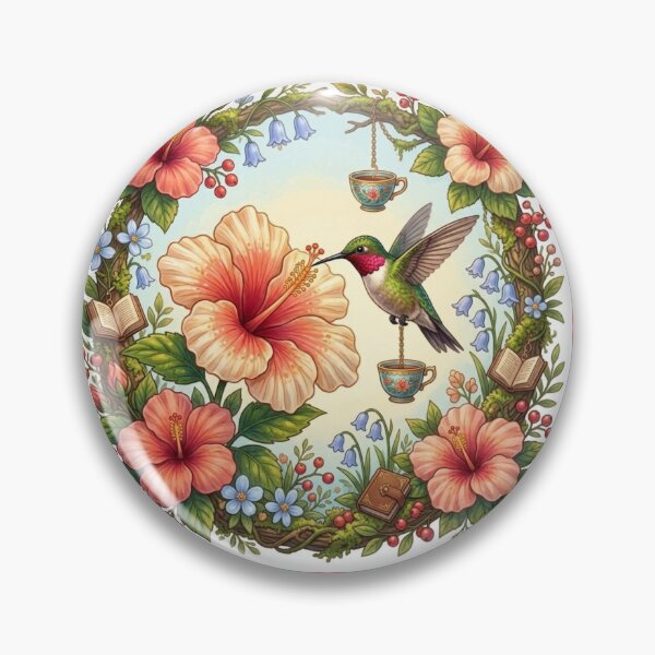 Item preview,  The Hibiscus Hummingbird's Tea Break. designed and sold by JoyNest = "The nest of joy".