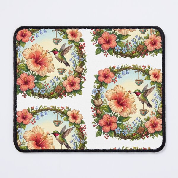 Item preview,  The Hibiscus Hummingbird's Tea Break. designed and sold by JoyNest = "The nest of joy".