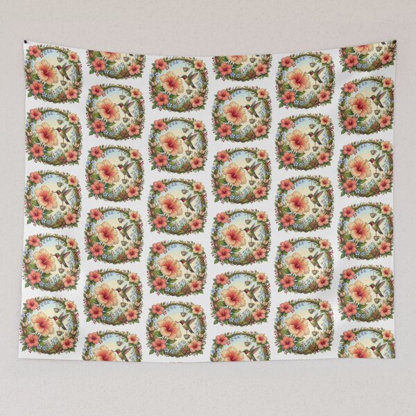 Item preview,  The Hibiscus Hummingbird's Tea Break. designed and sold by JoyNest = "The nest of joy".