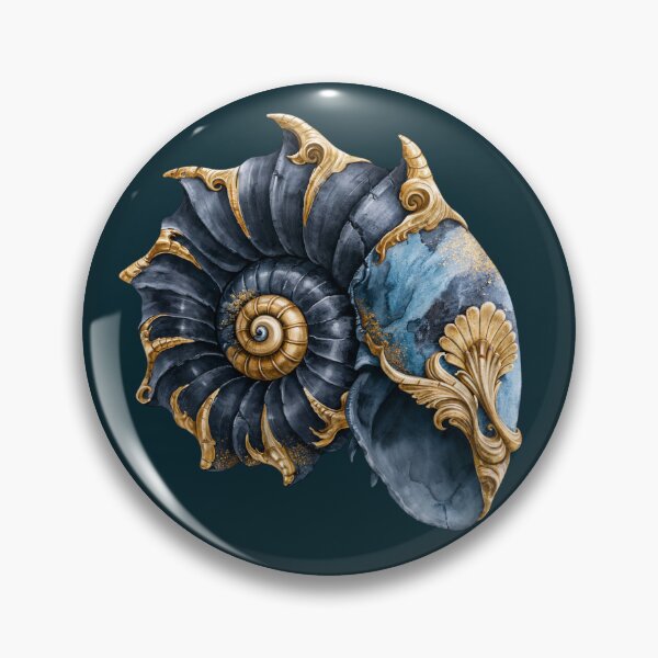 Item preview, Luxury Nautilus Shell Watercolor Art | Elegant Gold Ocean Coastal Decor Design designed and sold by Anastasiia Yurevych.