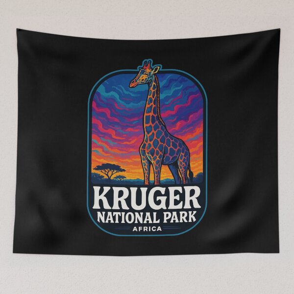 Item preview, Kruger National Park Giraffe Trippy Art Travel designed and sold by TomFrontierArt.